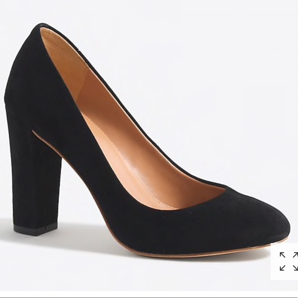 J. Crew Factory Olive suede pumps black size 8